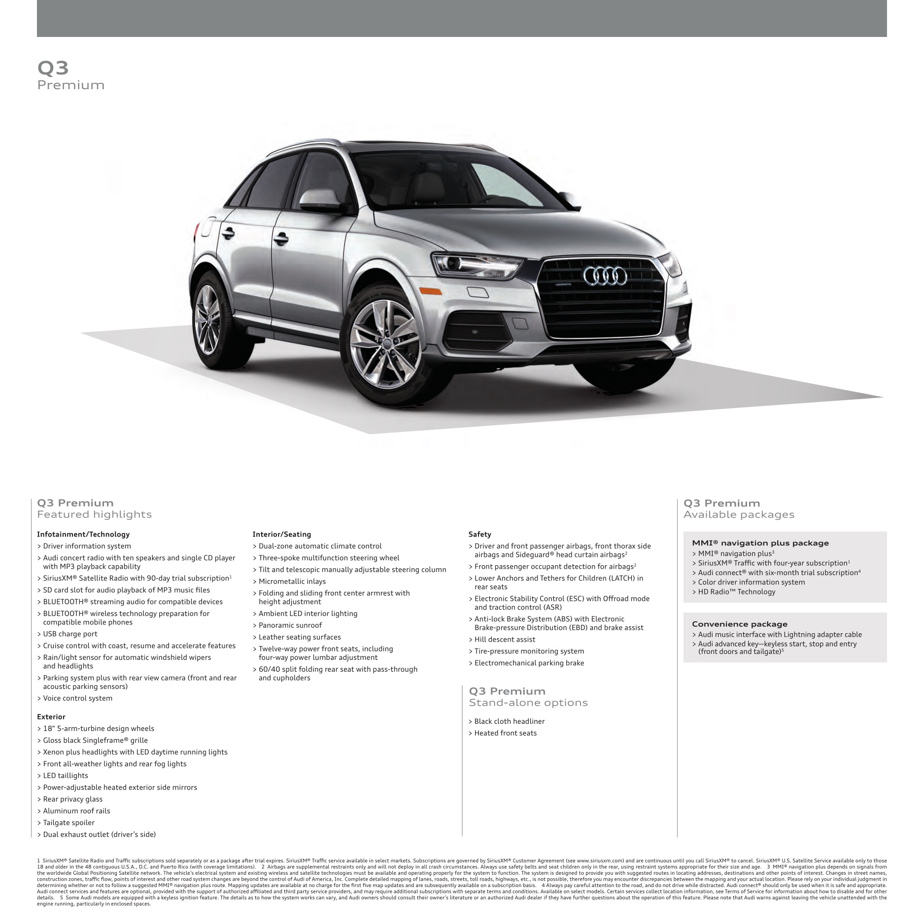 2017 Audi Q3 Brochure Page 14